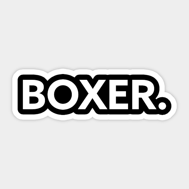 Boxer Fighter Boxing Fan Combat Sports Fight Minimalist Sticker by Super Fresh Art